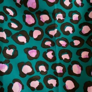 J. Crew Accessories - J. Crew Emerald Green and Pink Leopard Scarf J. Crew Accessories - J. Crew Emerald Green and Pink Leopard Scarf